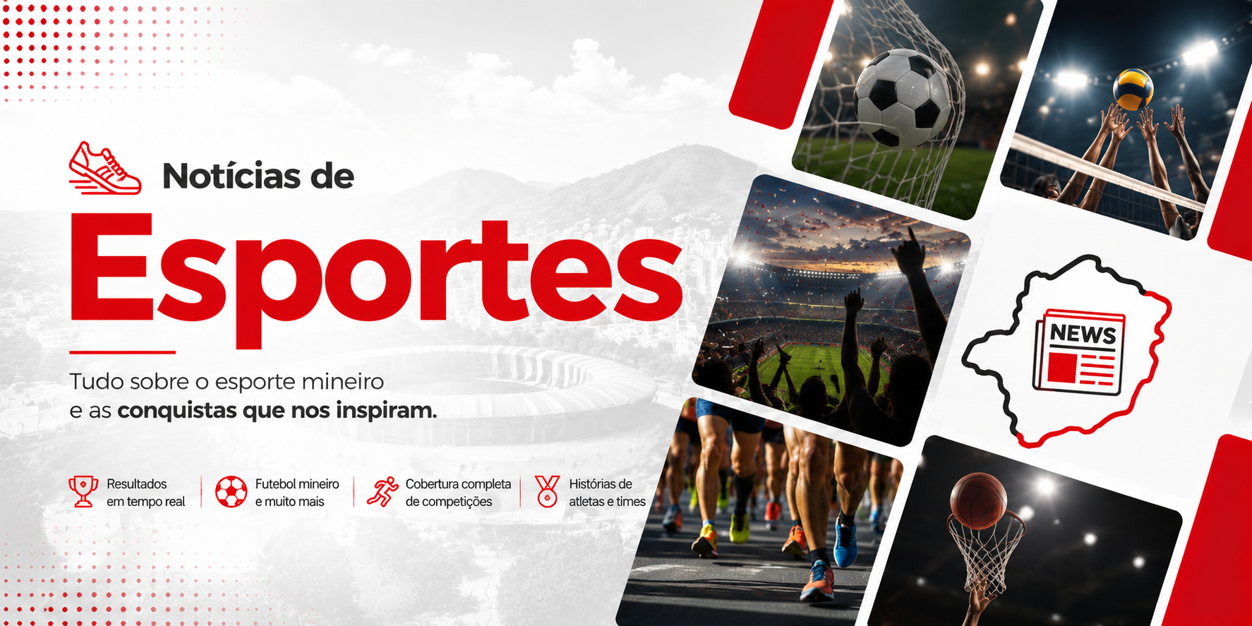 Banner notícias de esportes Sou Mais Minas Gerais