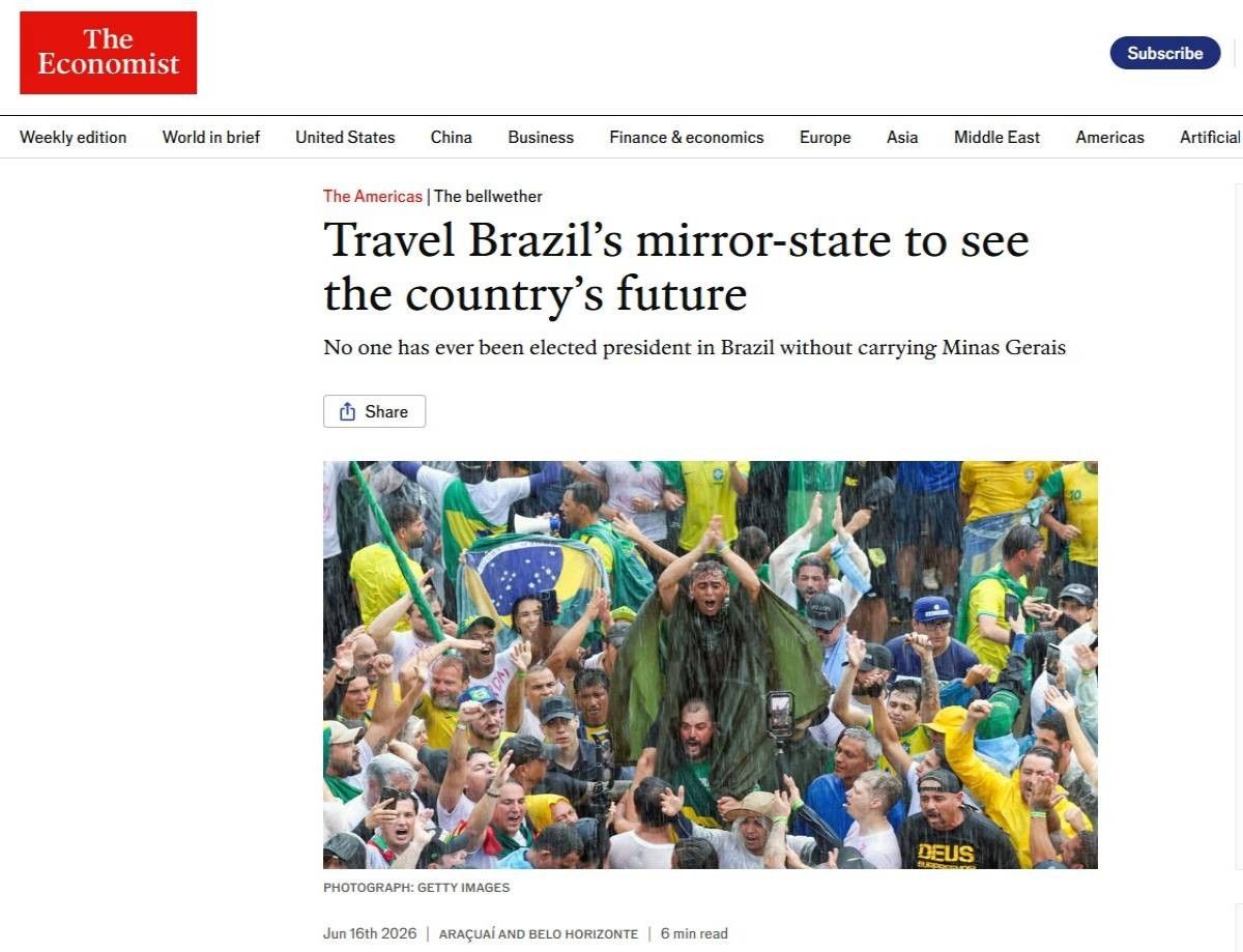 Finanças de MG estão 'em ruínas' e exigirão cortes, diz The Economist